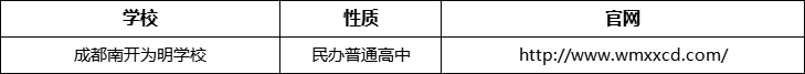 成都市成都南開為明學校官網、網址、官方網站